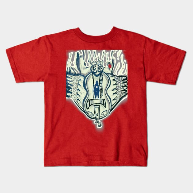 Hurdy-gurdy Fire Angel Kids T-Shirt by inkle